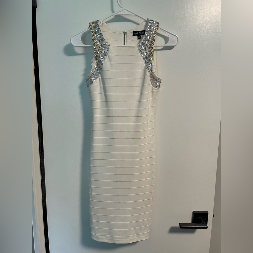 White sequin dress